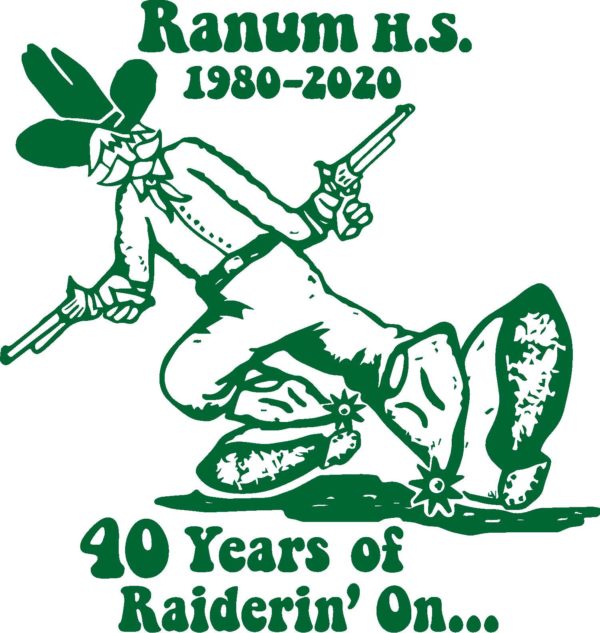 40 Years of Raiderin On Crewneck T Shirt - Image 3