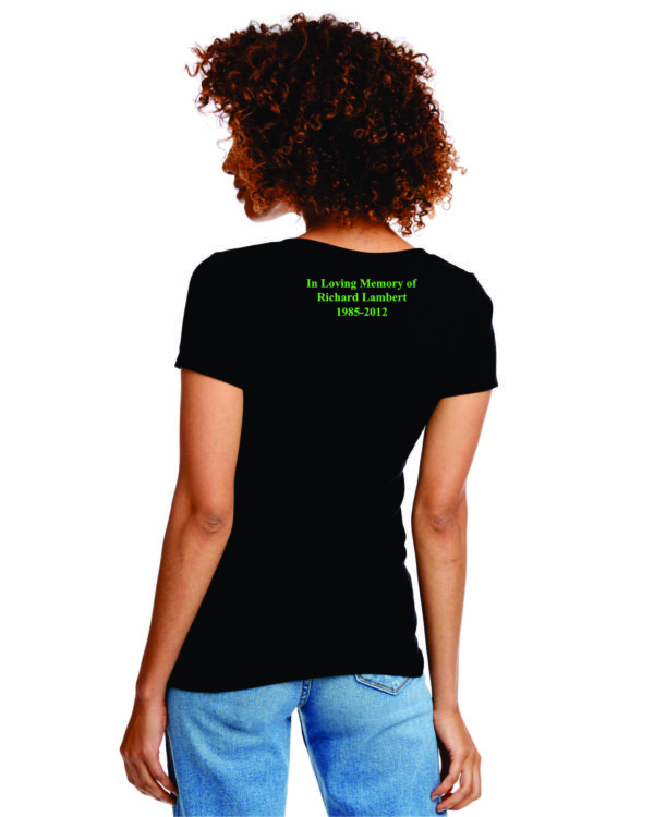 RLF Logo Printed T Shirt Ladies V Neck - Image 3