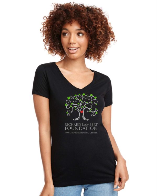 RLF Logo Printed T Shirt Ladies V Neck - Image 2
