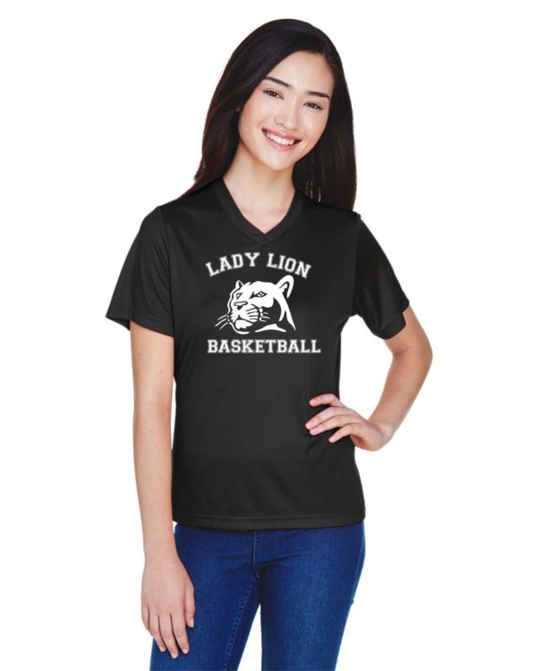 Women's Lady Lion Performance V neck T Shirt - Image 2