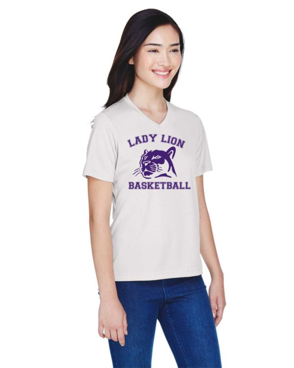 Women's Lady Lion Performance V neck T Shirt - Image 3