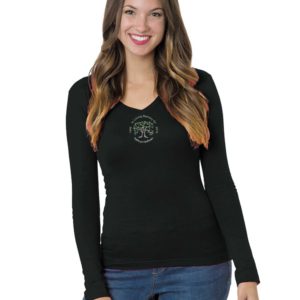 RLF Long Sleeve V Neck T Shirt with Memorial