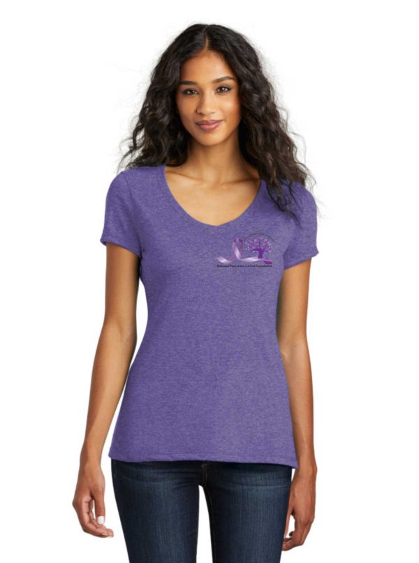 Women's Triblend V Neck T shirt printed - Image 2