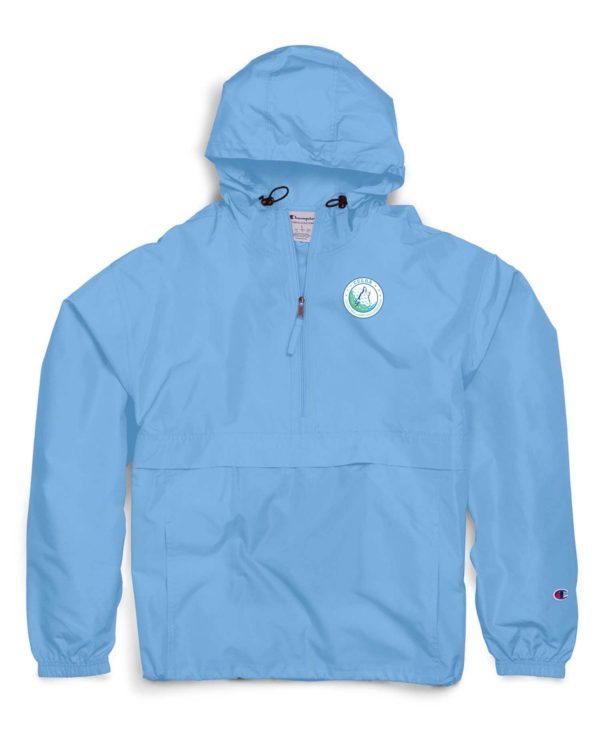 Unisex  Packable Wind Jacket with Pockets and Hood