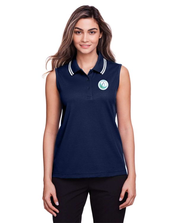 Embroidered Women's Fit Sleeveless Polo - Image 3