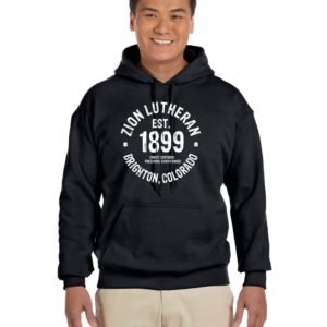 Zion Adult 50/50 Blend Hoodie with 1899 Logo