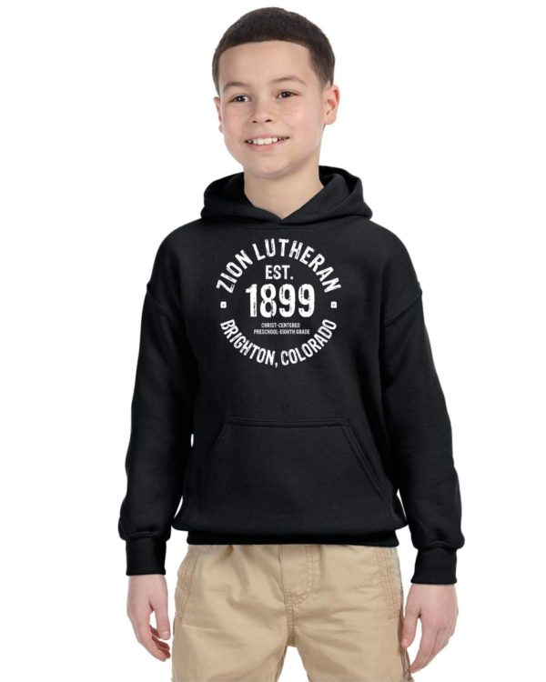 Zion Youth 50/50 Blend Hoodie with 1899 Logo