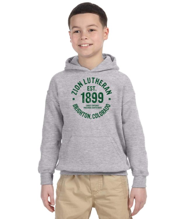 Zion Youth 50/50 Blend Hoodie with 1899 Logo - Image 2