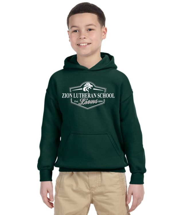 Zion Youth 50/50 Blend Hoodie with Emblem Logo