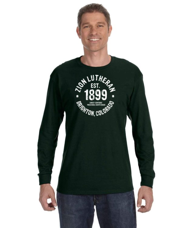 Zion Adult 50/50 Blend T shirt with 1899 Logo