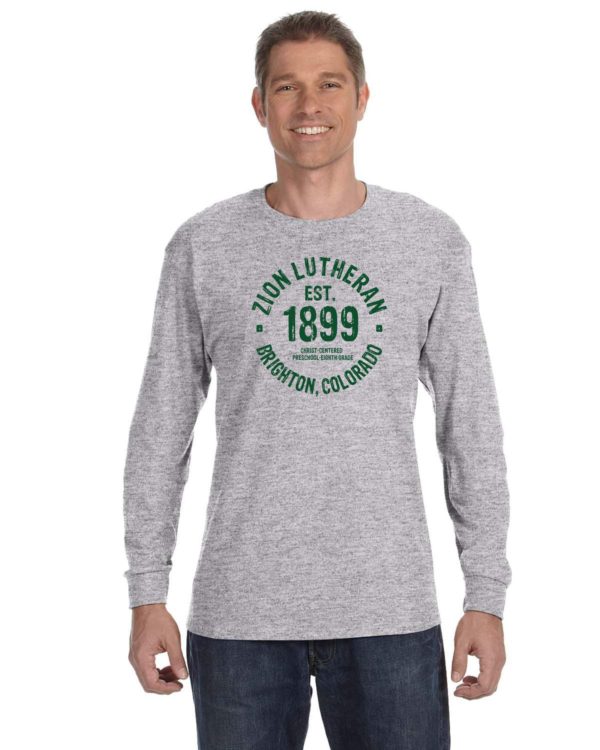 Zion Adult 50/50 Blend T shirt with 1899 Logo - Image 3