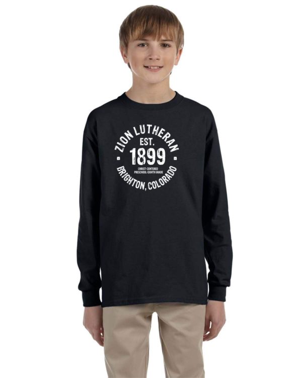 Zion Youth Long Sleeve T shirt with 1899 Logo - Image 3