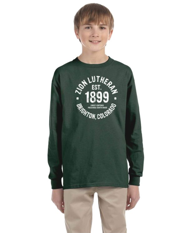 Zion Youth Long Sleeve T shirt with 1899 Logo - Image 2