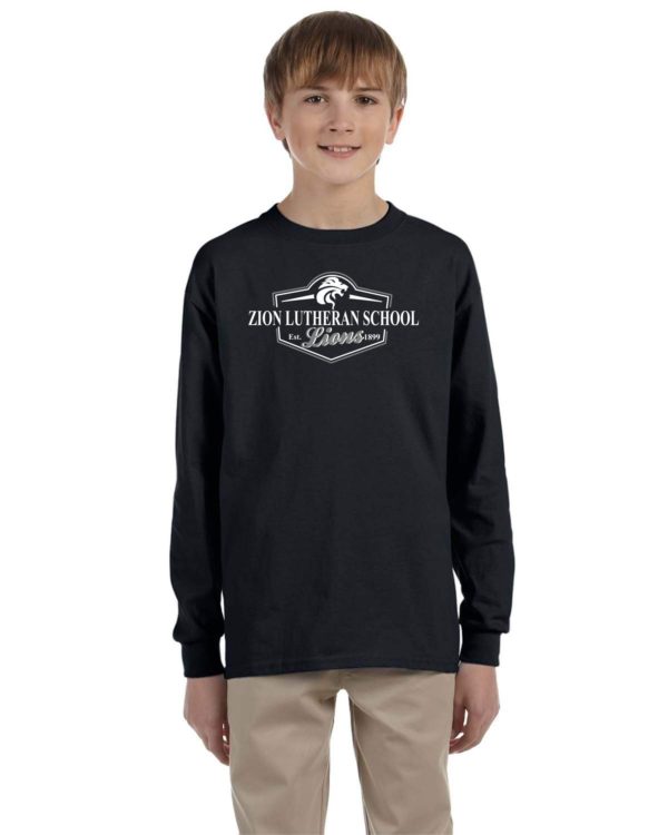 Zion Youth Long Sleeve T shirt with Emblem logo - Image 2