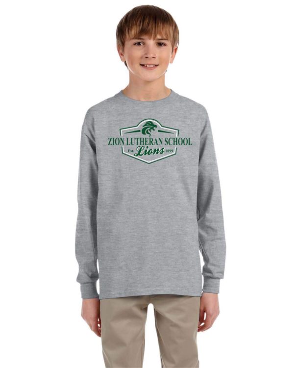Zion Youth Long Sleeve T shirt with Emblem logo - Image 3