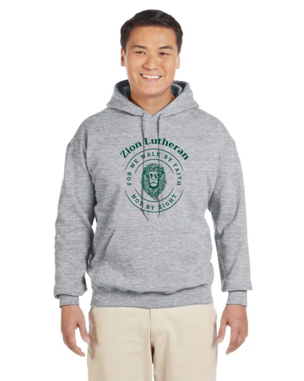 Zion Adult Pullover Hoodie with Lion Sunglass Logo - Image 3