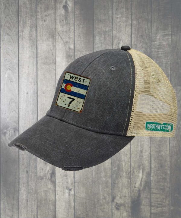 WestHwy7 Adams Distressed Trucker Cap