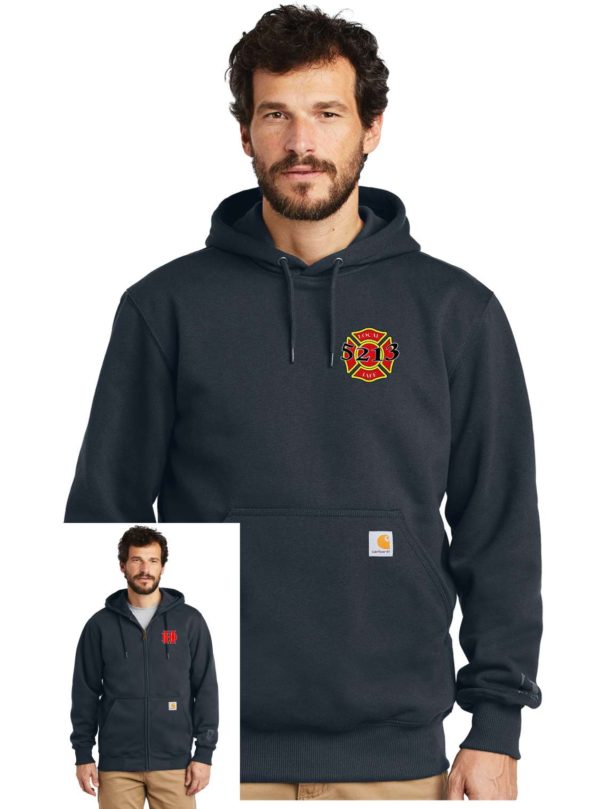 Carhartt Paxton Rain Defender Hoodies with Embroidered 5213 or HFD Logo