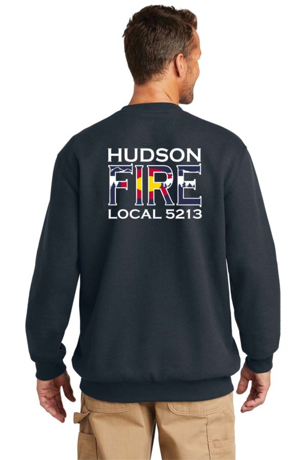 Carhartt Crewneck Sweatshirt with Printed IAFF and 5213 or Colo Flag - Image 3