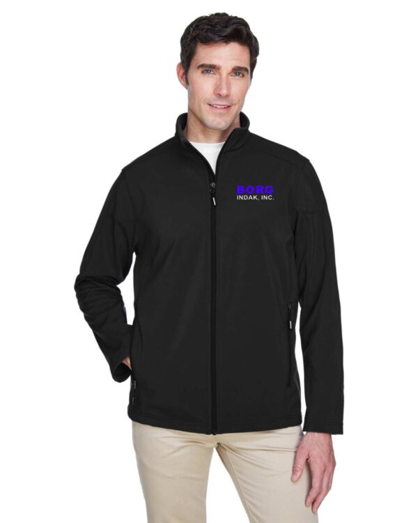 Borg Mens Cruise Fleece Bonded Soft shell Jacket Embroidered